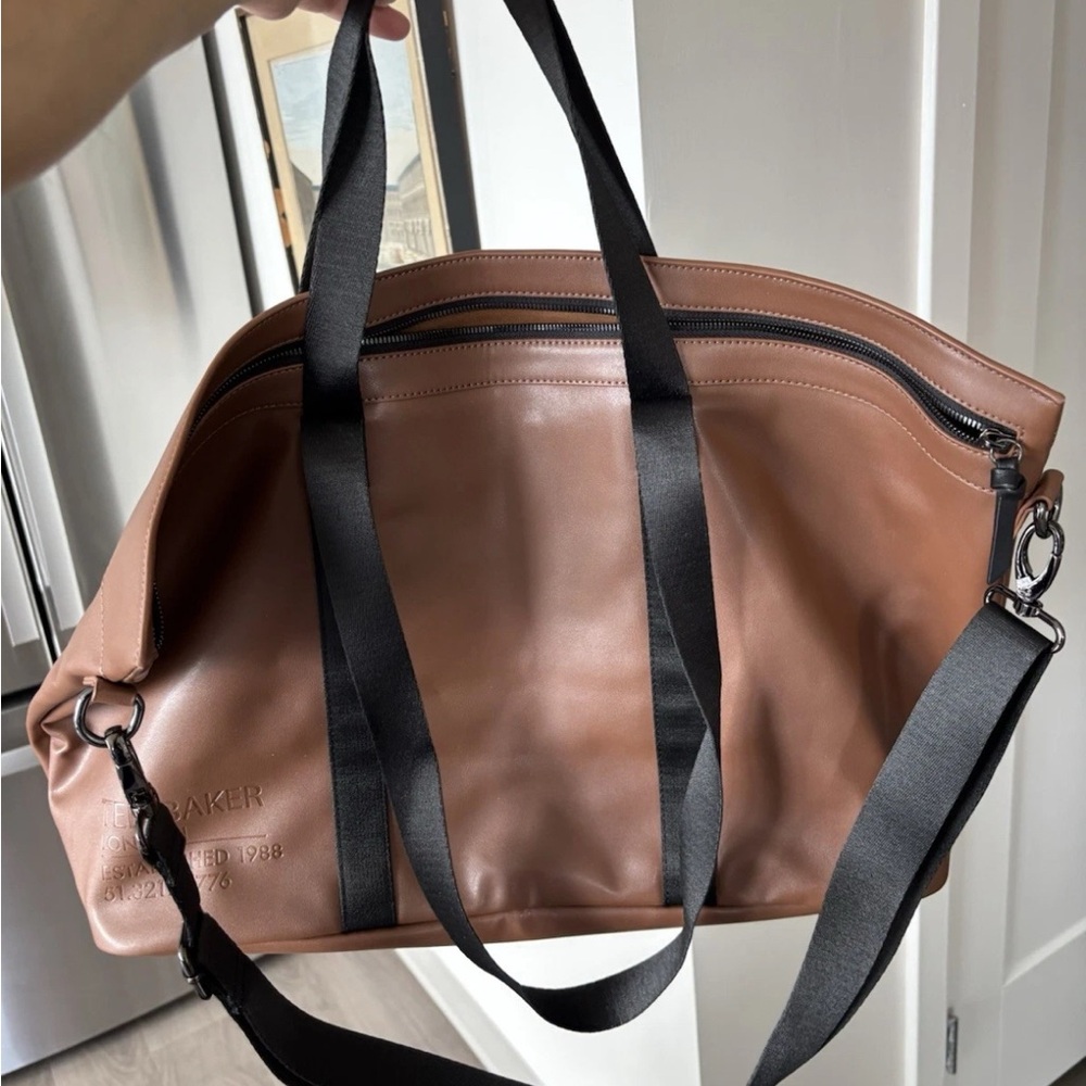Ted Baker London Brown Leather Men's womens unisex tote Bag